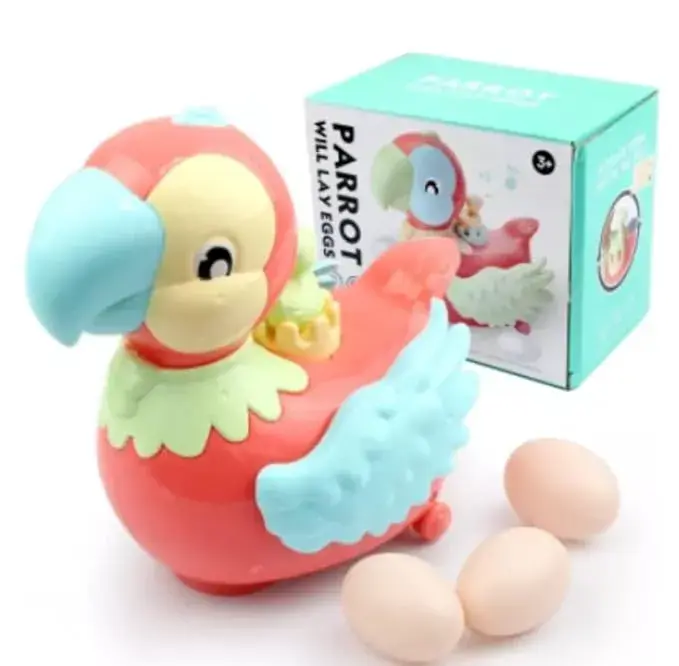 Parrot Egg Laying Toy with Lights, Sound, Music for Kids