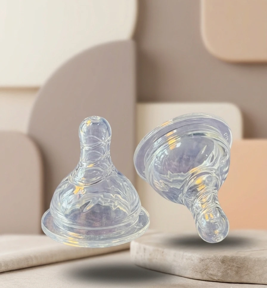 Only Baby Natural silicone feeding bottle nipple 2 pack BPA free 0m+