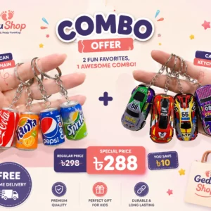 2 Keychain Car and 2 Soda Can Combo