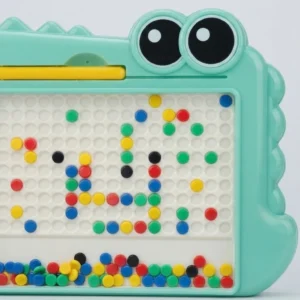 Cute crocodile green magnetic bead drawing board toy for kids