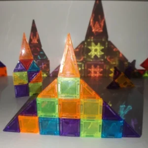36 PCS STEM Mini Magnetic Building Tiles Set in Tin Storage Box