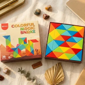 36 blocks colorful magic snake twist puzzle toy for kids brain development.